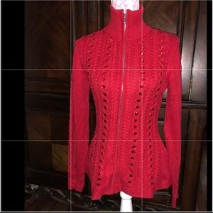 ❤️Beautiful jeweled Red sweater ❤️